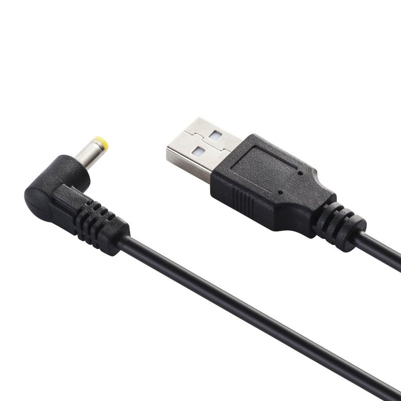 TENINYU USB 2.0 A Male to Right Angled 90 Degree DC 4.0x1.7 mm 5 Volt 24AWG DC Barrel Jack Power Cable 3FT, Black (Max 2.5 Ampere Power Cable, Center PIN Positive),2Pack - Image 3